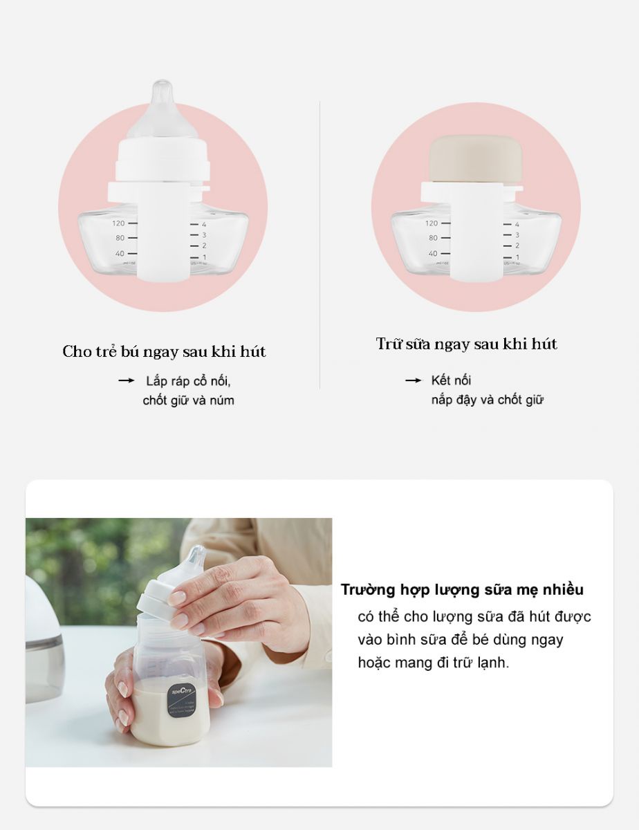 Mô tả Máy Hút Sữa Rảnh Tay Không Dây Spectra Wearable 01 Bộ (Bảo hành 24 tháng) - 9