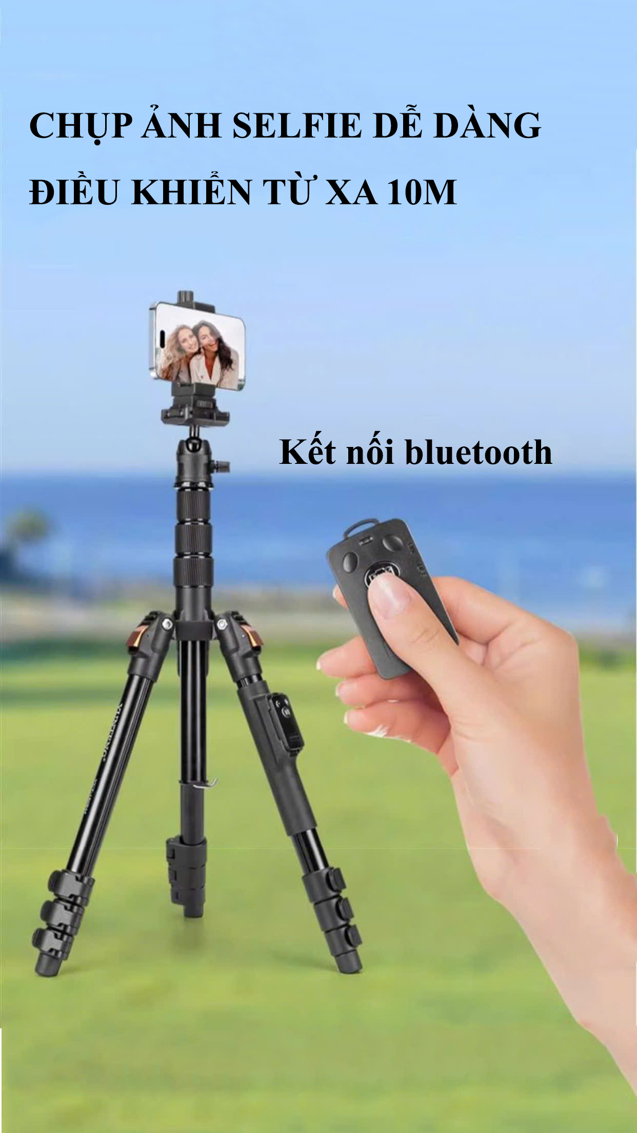 Mô tả Tripod Điện Thoại Chân Máy Ảnh VCT180, Chân Máy Quay Kiêm Gậy Quay Video Livestream 360 Độ- HOLOCOM - 8