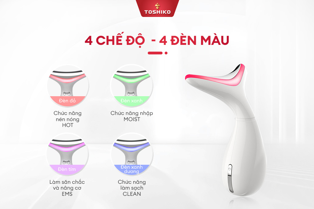 Mô tả Máy massage nâng cơ mặt Toshiko V8 tích hợp Tính Năng Điện Di Ion giúp trẻ hóa làn da và chống nhăn - 1
