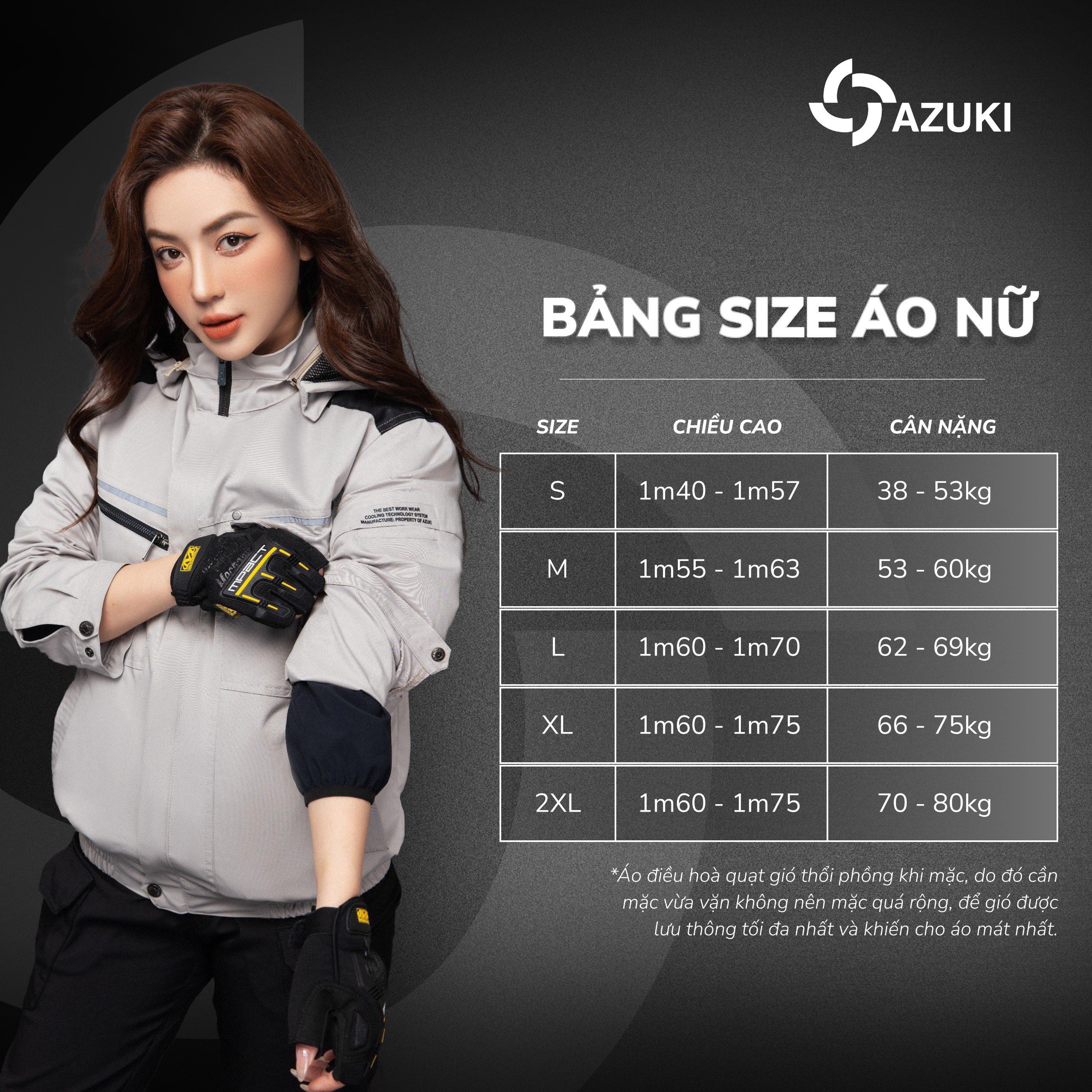 Mô tả Áo Điều Hòa AZUKI EX9 Hot Nhất 2025,Pin 25.500 Mah, Quạt 21V Chạy Dài Nhất Thị Trường 12->24 Tiếng [ BH 12 Tháng]-NIKITO - 2