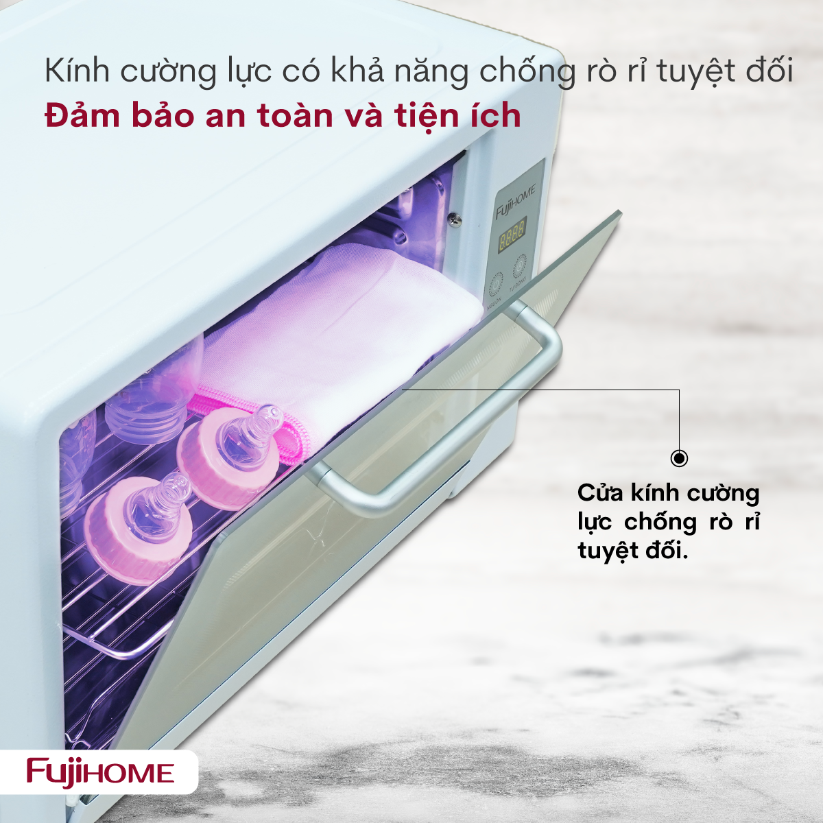 Công nghệ sấy nhiệt PTC tuần hoàn 360 độ ở nhiệt độ 75 độ C