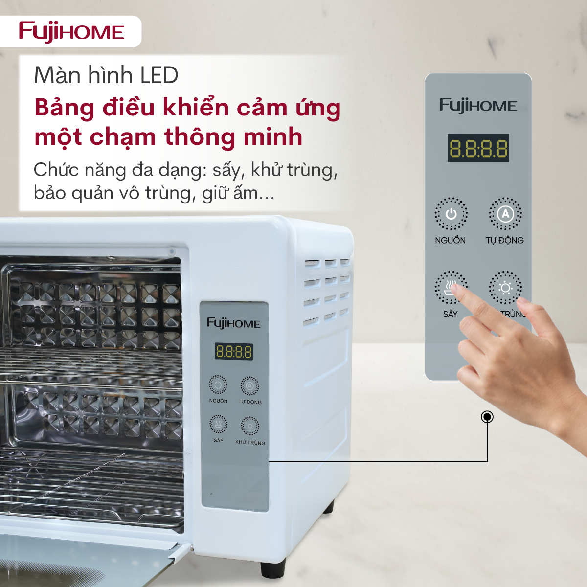 Cửa kính cường lực sang trọng và thân vỏ hợp kim sơn tĩnh điện