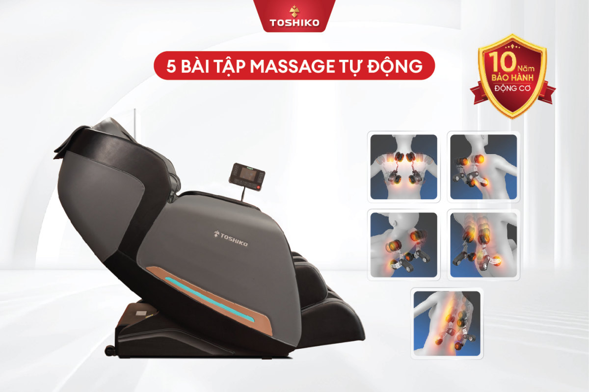 Mô tả Ghế massage trị liệu toàn thân TOSHIKO T80 đa dạng các bài tập massage công nghệ điều khiển giọng nói mới - 8