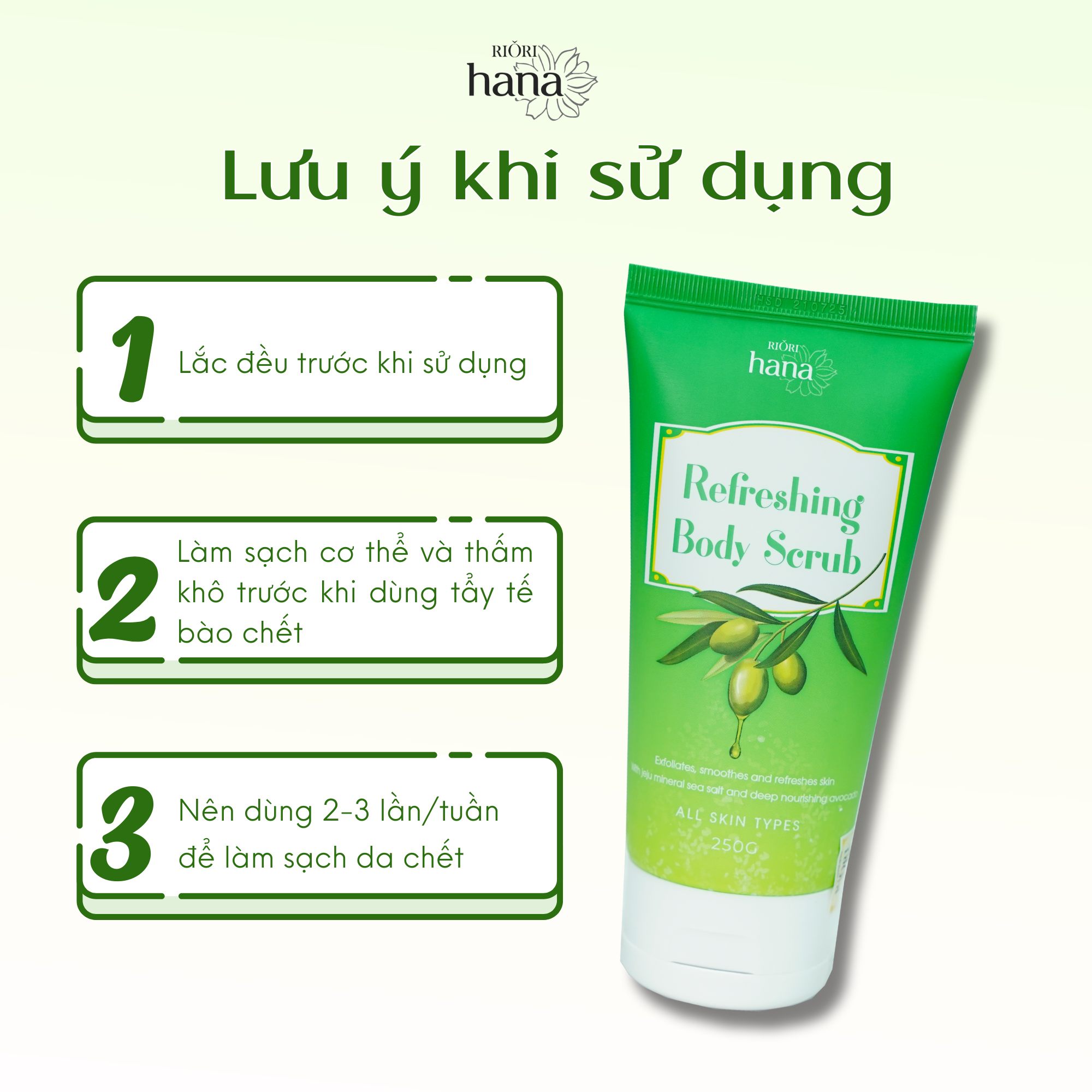 Mô tả Muối Tẩy Tế Bào Chết RIORI HANA REFRESHING BODY SCRUB 250g (Mẫu Mới) - 6
