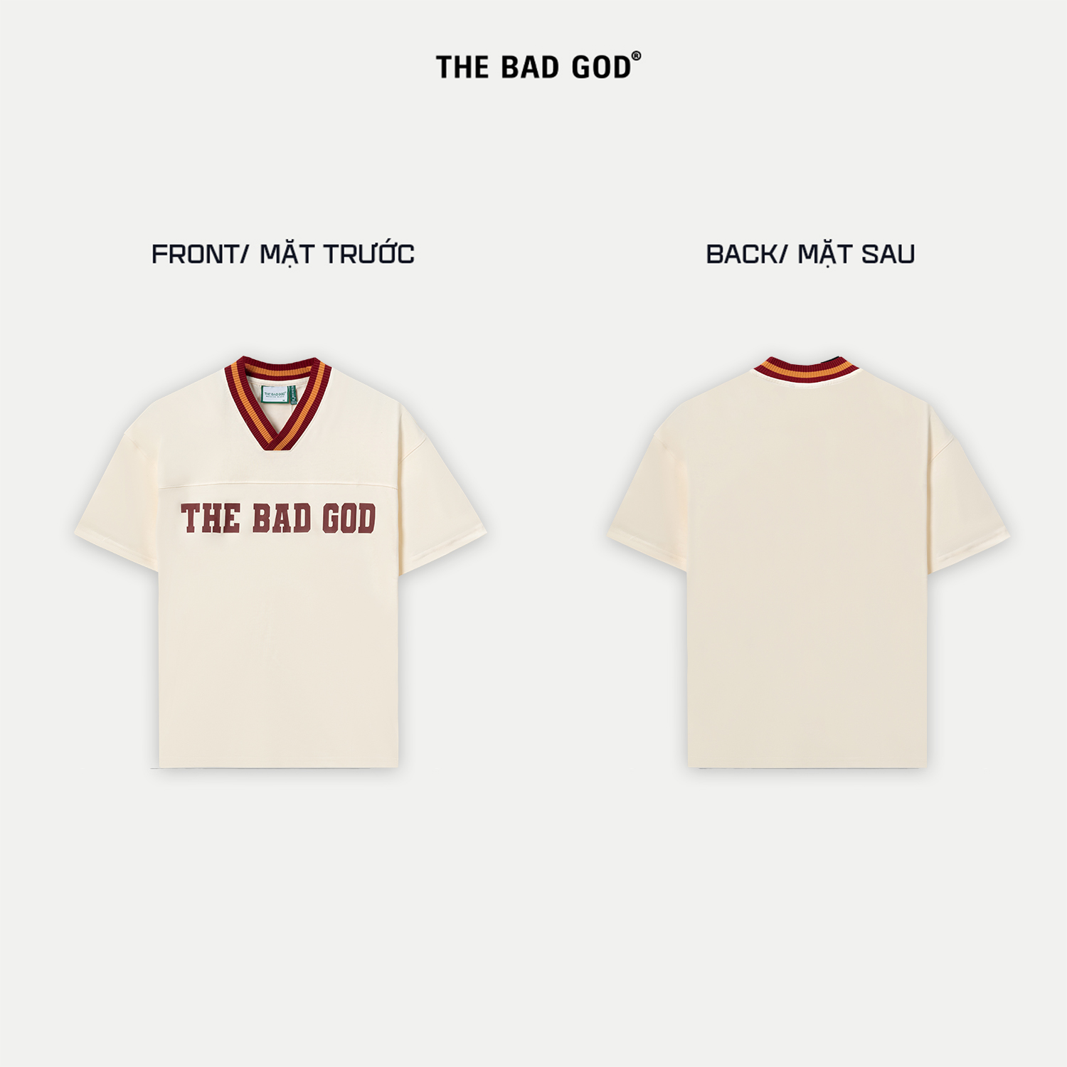 Mô tả Áo Thun The Bad God Rascal cổ V thời trang nam nữ cotton thoáng mát - 2