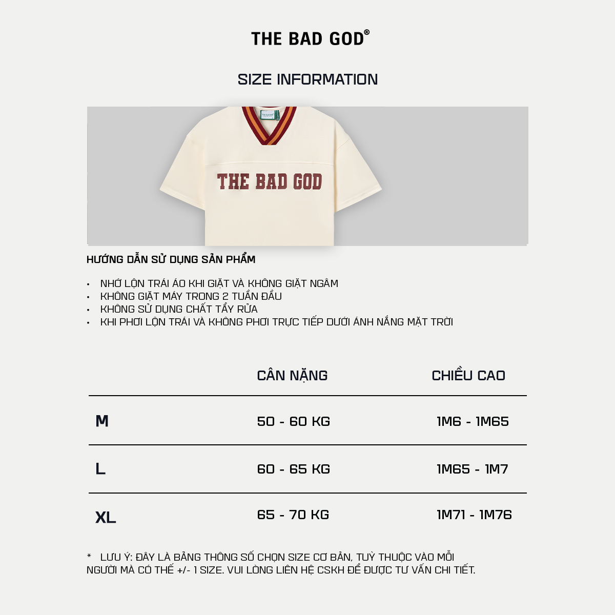 Mô tả Áo Thun The Bad God Rascal cổ V thời trang nam nữ cotton thoáng mát - 8