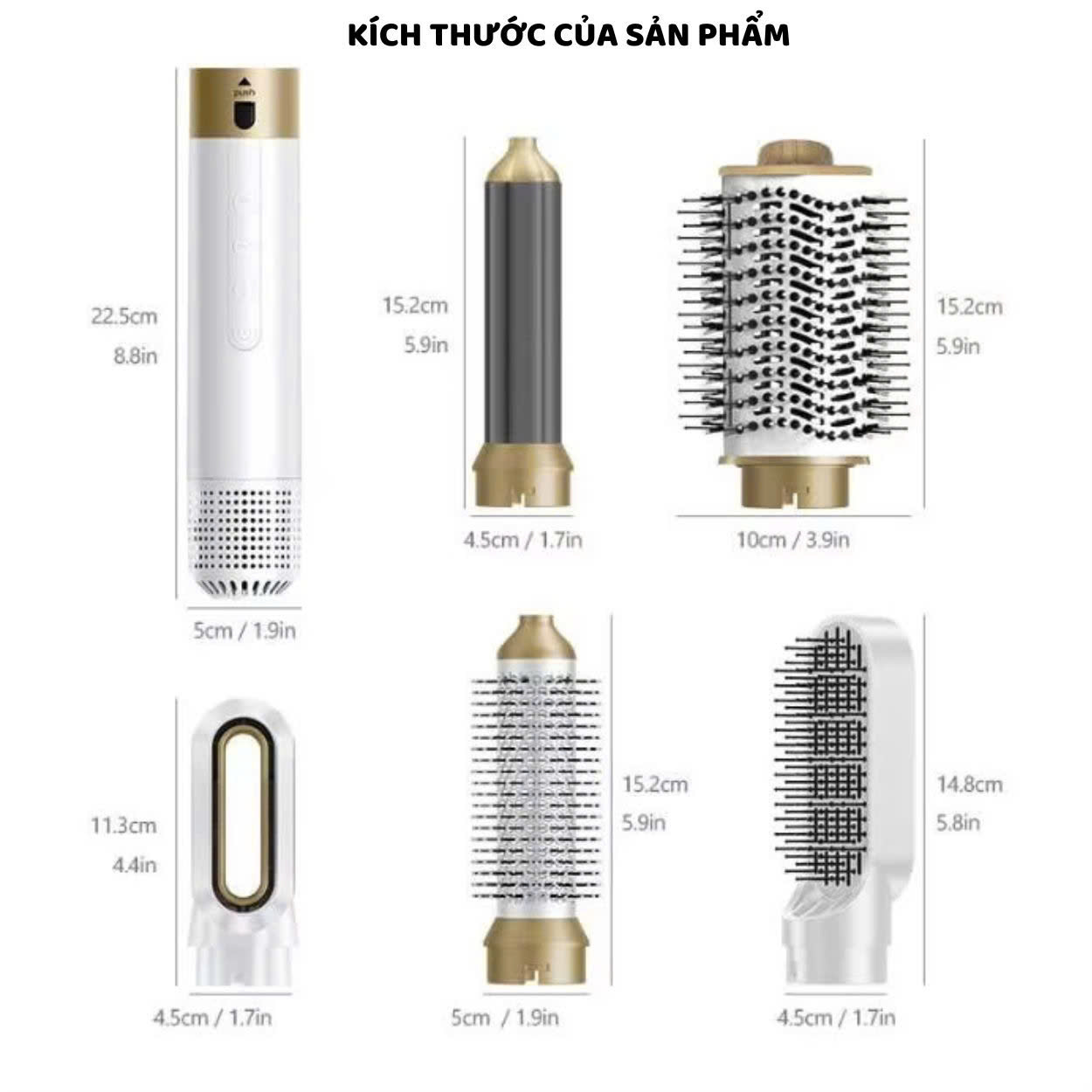Mô tả Lược điện tạo kiểu tóc ENZO 4133, 4144 lược chải tóc ion âm 6 trong 1, Bảo Hành 5 Năm - 7