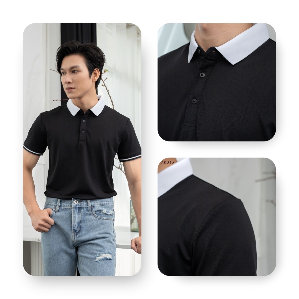 Áo polo nam AKUBA - Ảnh 3