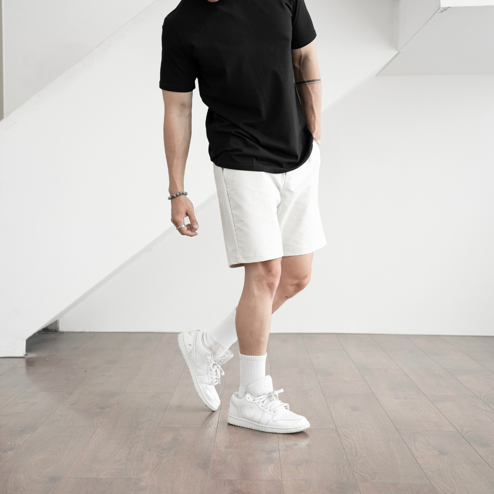 Mô tả Quần short kaki nam thanh lịch BAMI HOME quần đùi kaki cao cấp form âu nam QK11 - 1