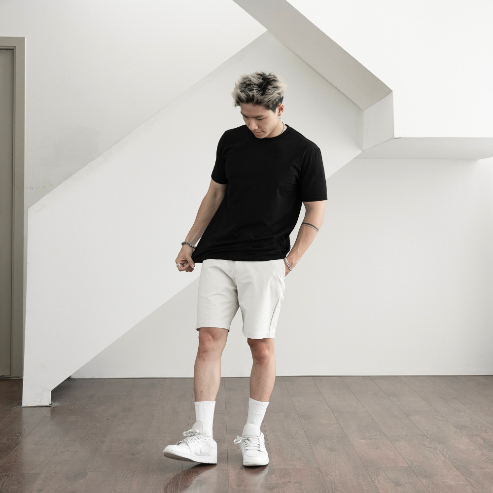 Mô tả Quần short kaki nam thanh lịch BAMI HOME quần đùi kaki cao cấp form âu nam QK11 - 3