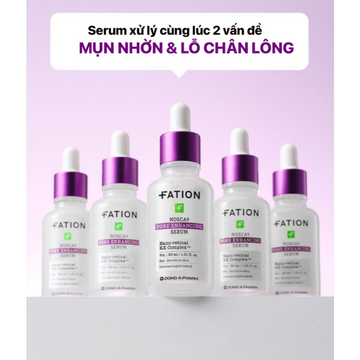 Mô tả - Tinh Chất Se Khít Lỗ Chân Lông Fation Nosca9 Pore Enhancing Serum 30ml  - Giảm Nhờn, Cân Bằng Ẩm, Mịn Da - 1