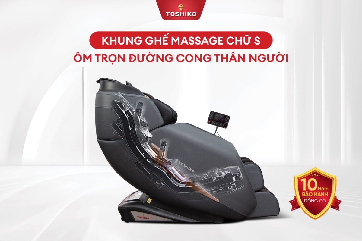 Khung ghế chữ S Ghế massage TOSHIKO T86 Pro