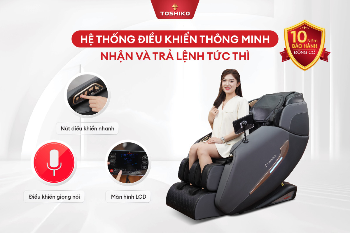 Điều khiển thông minh Ghế massage TOSHIKO T86 Pro