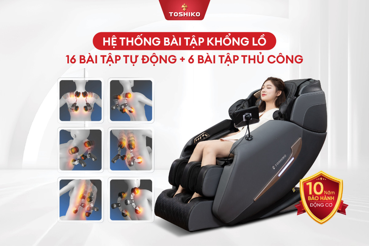 Các bài tập Ghế massage TOSHIKO T86 Pro