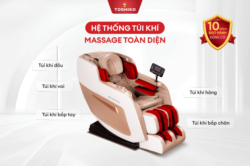 Ghế massage Toshiko T81 túi khí toàn thân