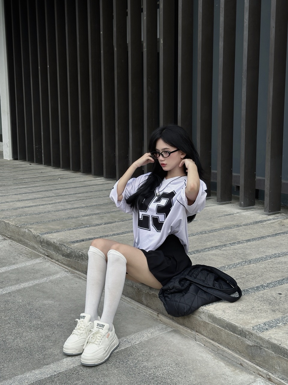 Mô tả Giày Thể Thao Sneaker Nữ Second Sunday Essential 1.0 Đế Tăng Chiều Cao 4cm SK22 - 1