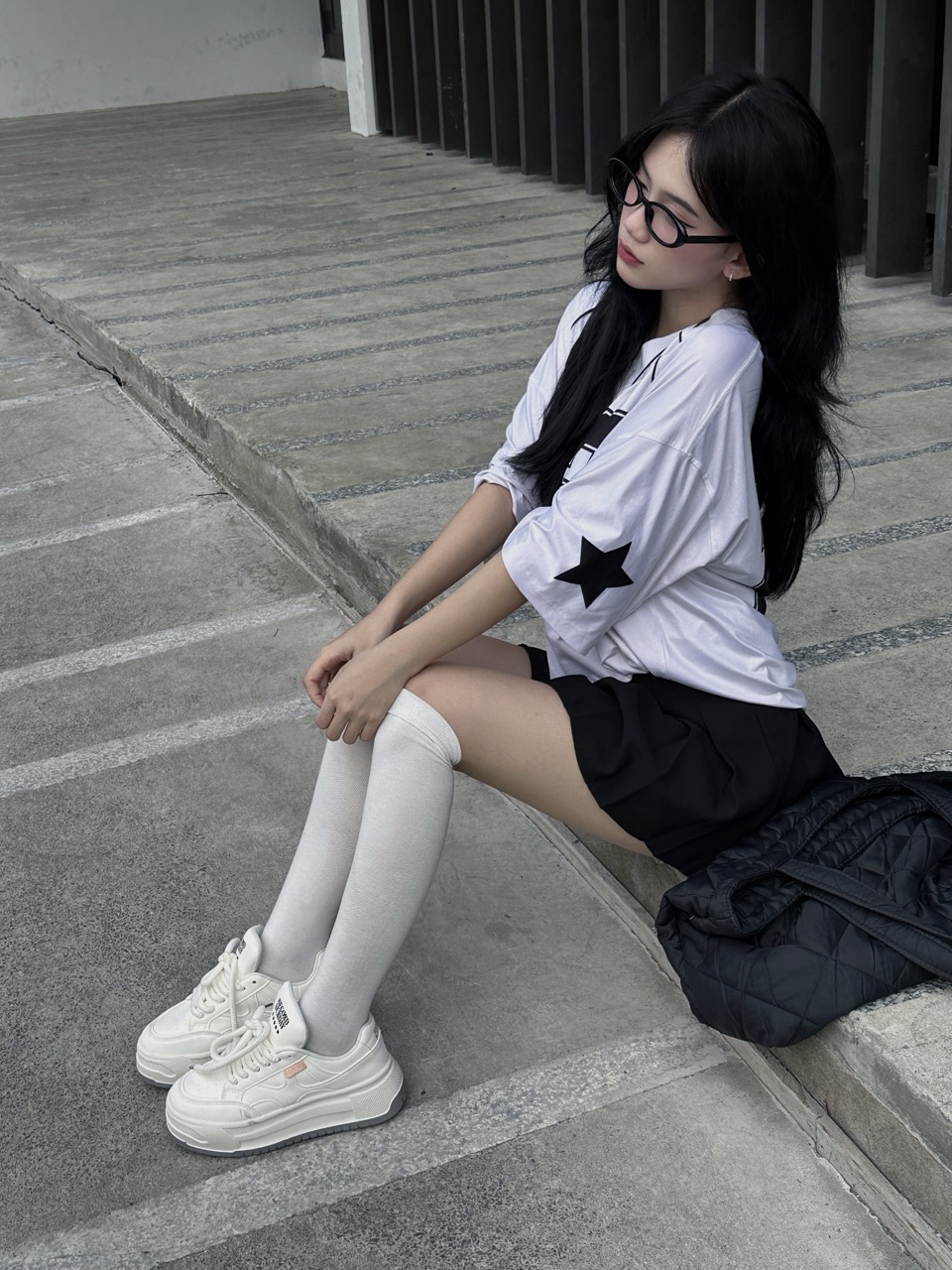 Mô tả Giày Thể Thao Sneaker Nữ Second Sunday Essential 1.0 Đế Tăng Chiều Cao 4cm SK22 - 3