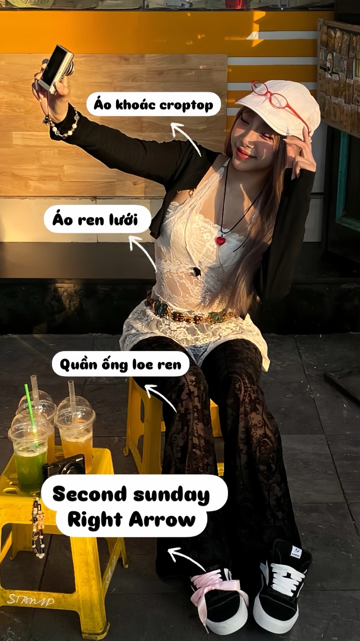 Mô tả Giày Thể Thao Sneaker Nam Nữ Second Sunday Right Arrow Đế Tăng Chiều Cao 4cm SK17 - 1