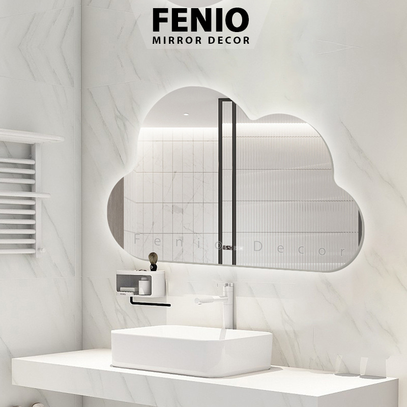 Mô tả Gương decor hình đám mây FENIO gương có led cảm ứng treo tường - 1