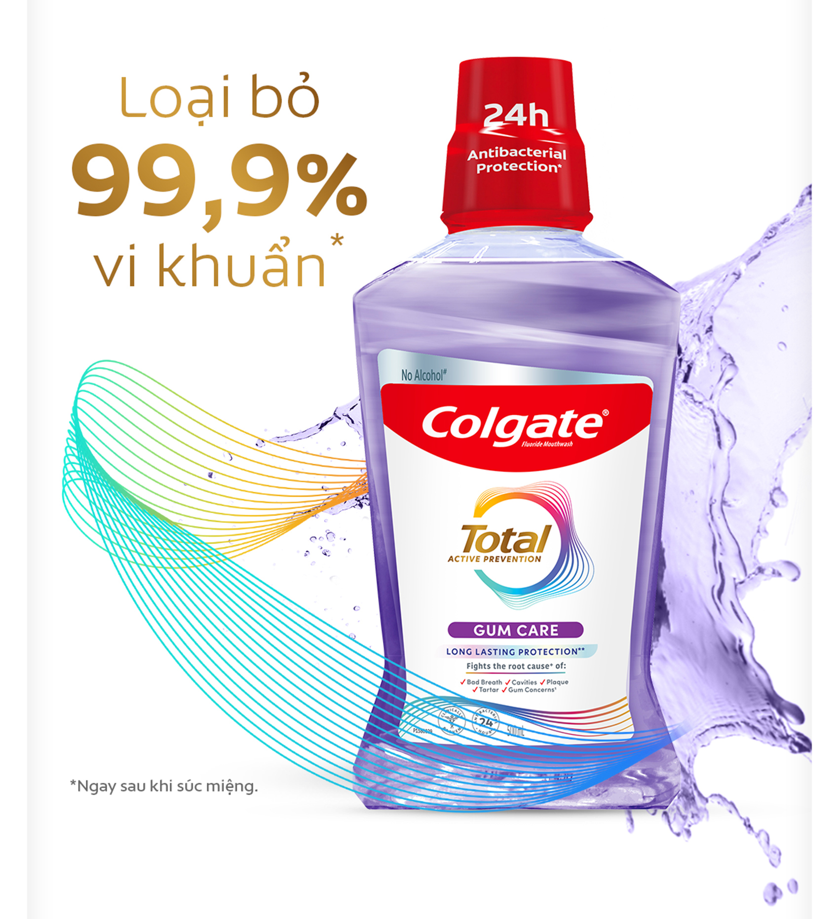 Nước súc miệng Colgate Total 500ml - Bảo Vệ Nướu & Kháng Khuẩn 24h ...
