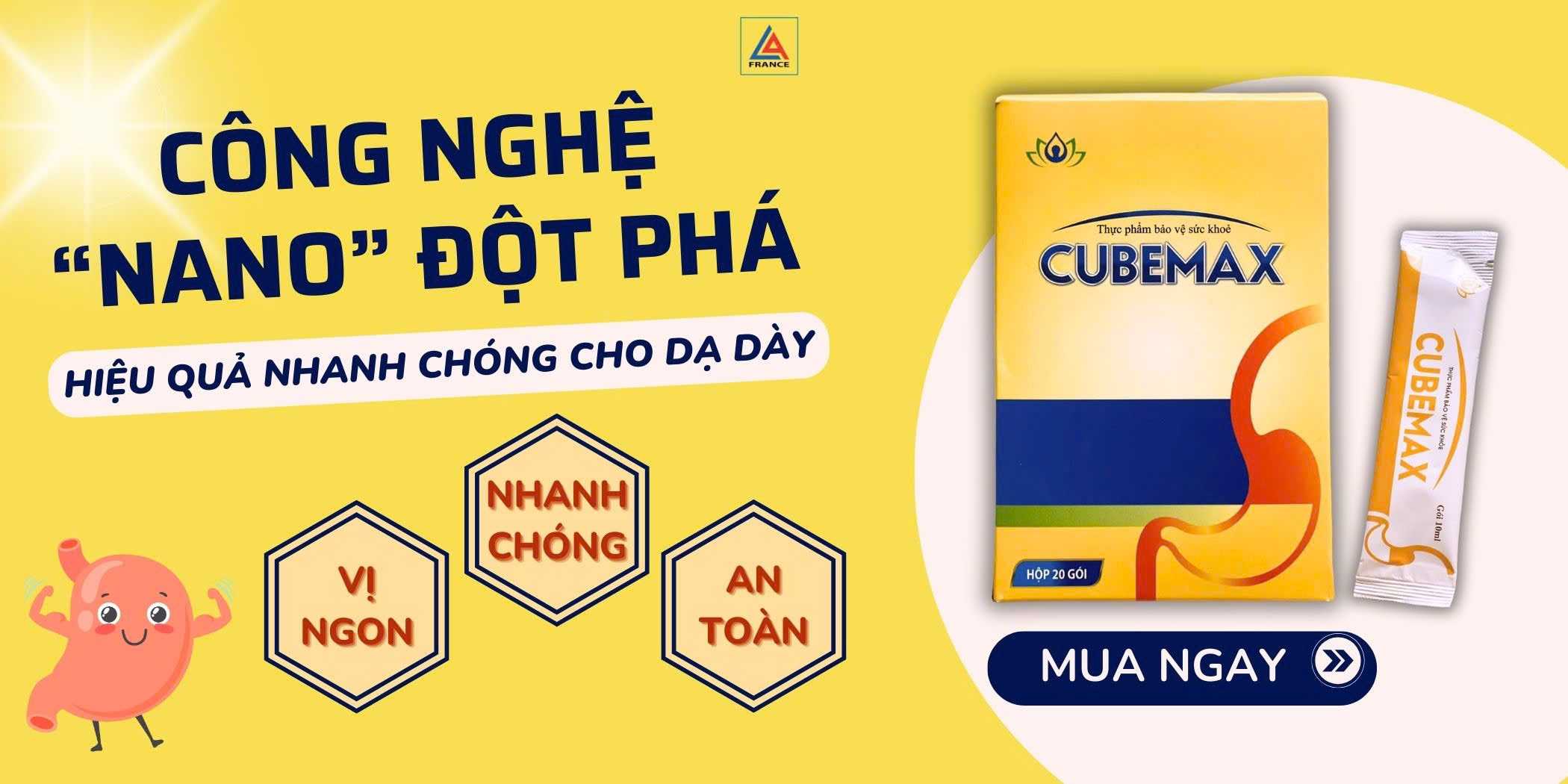 Mô tả Gel Bảo Vệ Dạ Dày Cubemax Giúp Giảm Đau Dạ Dày, Tá Tràng, Cắt Cơn Trào Ngược Dạ Dày, Giảm Ợ Chua, Đầy Bụng, Khó Tiêu - 3