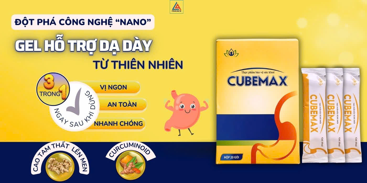 Mô tả Gel Bảo Vệ Dạ Dày Cubemax Giúp Giảm Đau Dạ Dày, Tá Tràng, Cắt Cơn Trào Ngược Dạ Dày, Giảm Ợ Chua, Đầy Bụng, Khó Tiêu - 4