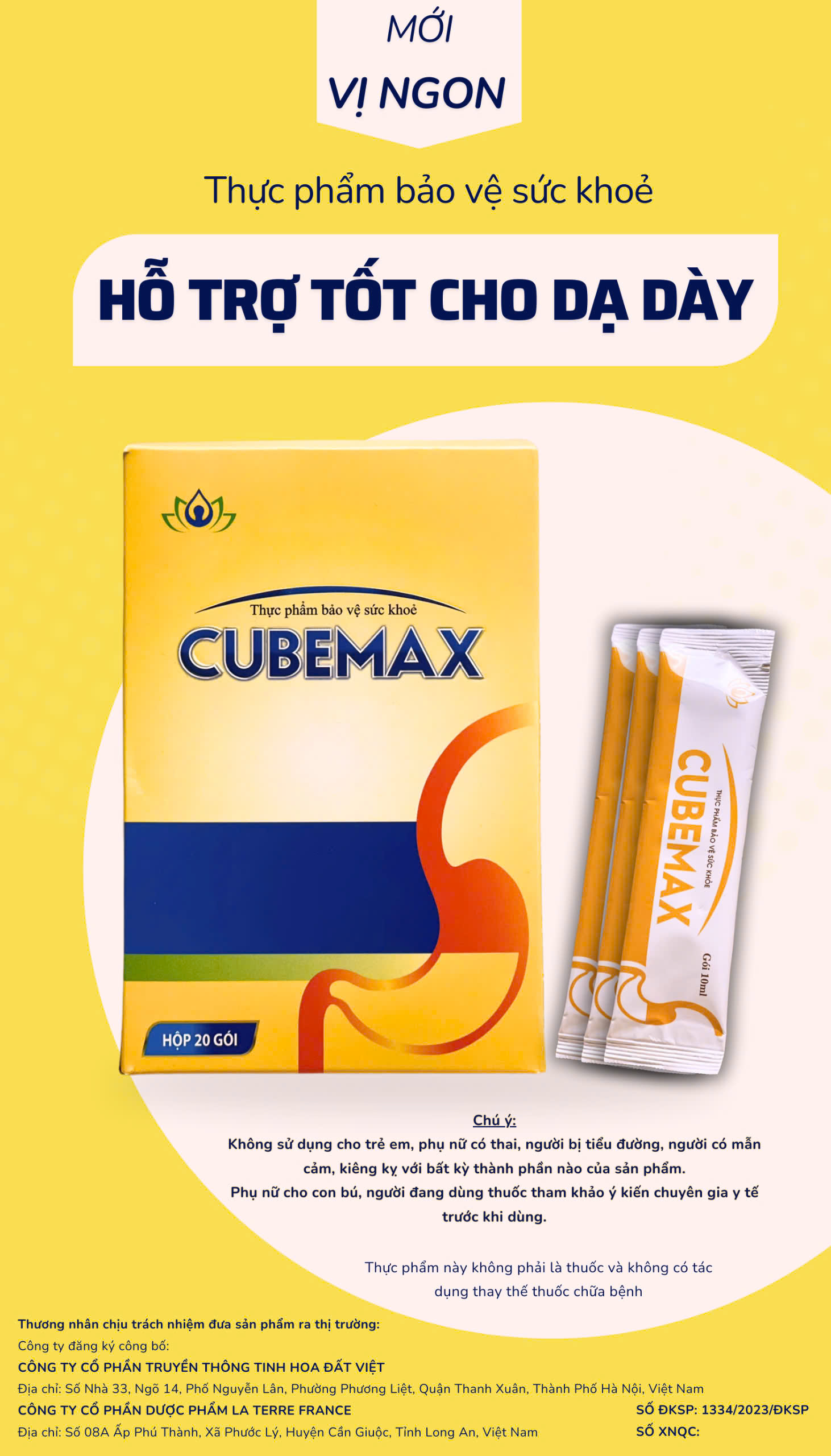 Mô tả Gel Bảo Vệ Dạ Dày Cubemax Giúp Giảm Đau Dạ Dày, Tá Tràng, Cắt Cơn Trào Ngược Dạ Dày, Giảm Ợ Chua, Đầy Bụng, Khó Tiêu - 5