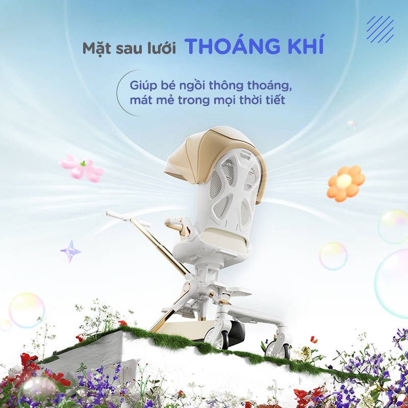 Mô tả Xe đẩy gấp gọn cho bé Chilux M06 Pro - Xoay 2 chiều, gấp gọn nhanh chóng - 5