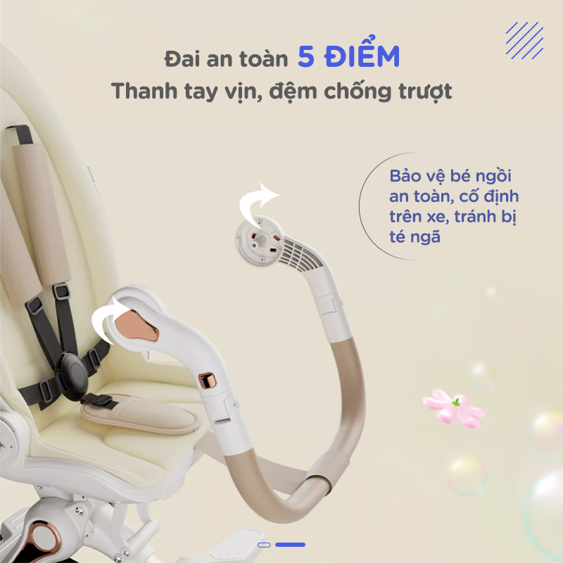 Mô tả Xe đẩy gấp gọn cho bé Chilux M06 Pro - Xoay 2 chiều, gấp gọn nhanh chóng - 10