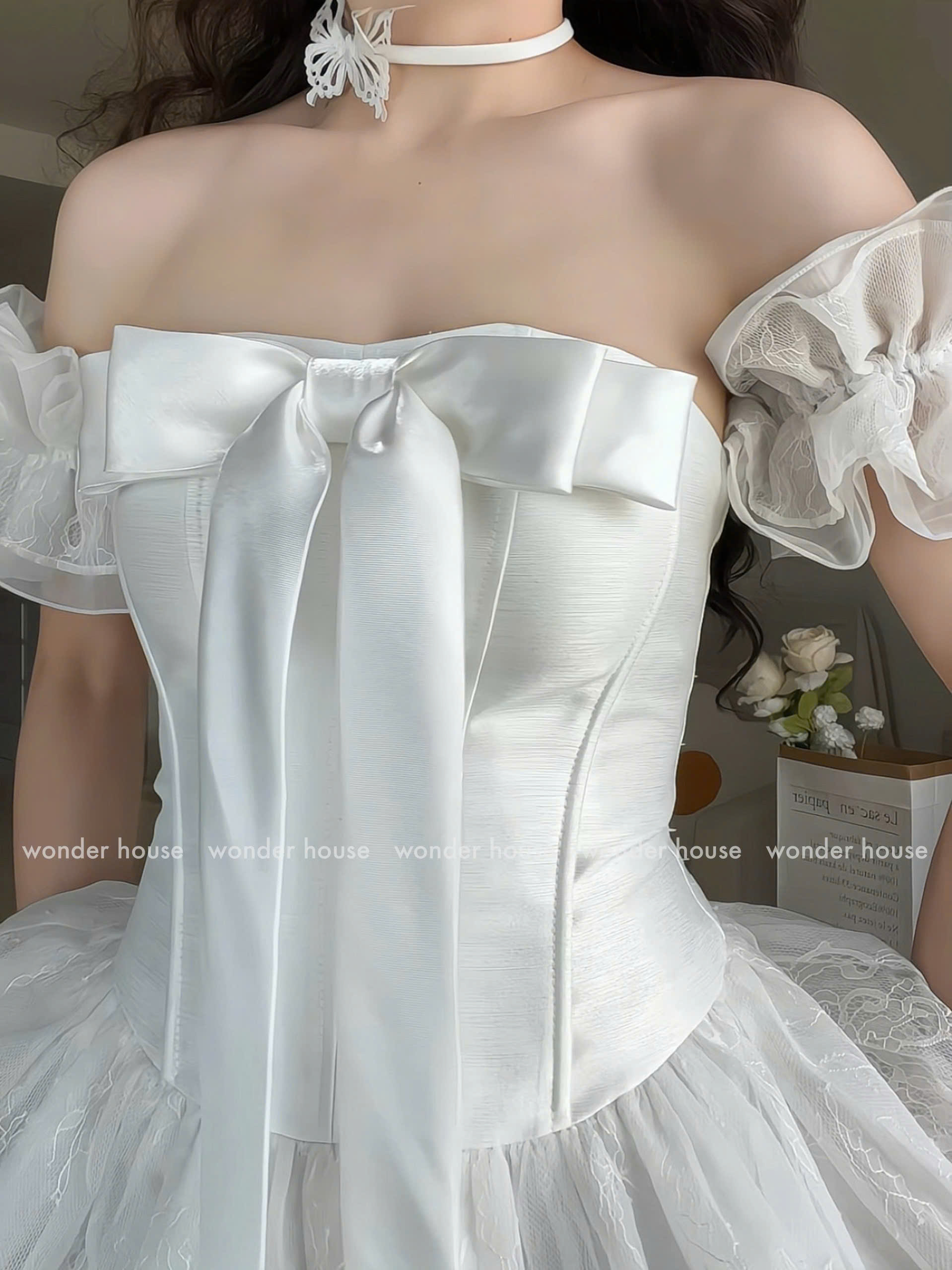 Mô tả Levi Dress Wonderhouse Đầm thiết kế dáng xòe công chúa chất vải dày dặn dự tiệc, dạo phố nữ tính sang trọng - 2