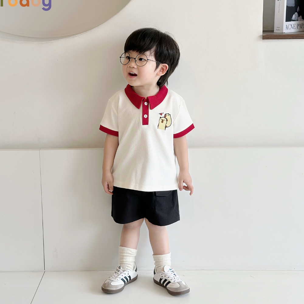 Mô tả Áo Polo Cộc Tay Bé Trai Fbaby Áo Phông Vải Cá Sấu Cao Cấp Mềm Mại Thoáng Mát Lịch Sự Phù Hợp Đi Học, Đi Chơi - 5