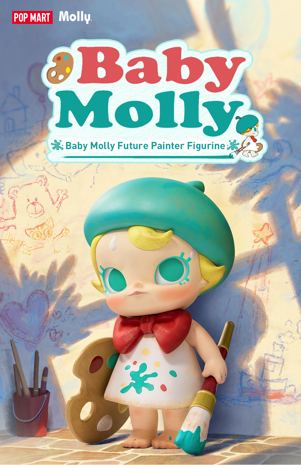POP MART Baby Molly Future Painter Figurine | Shopee Việt Nam