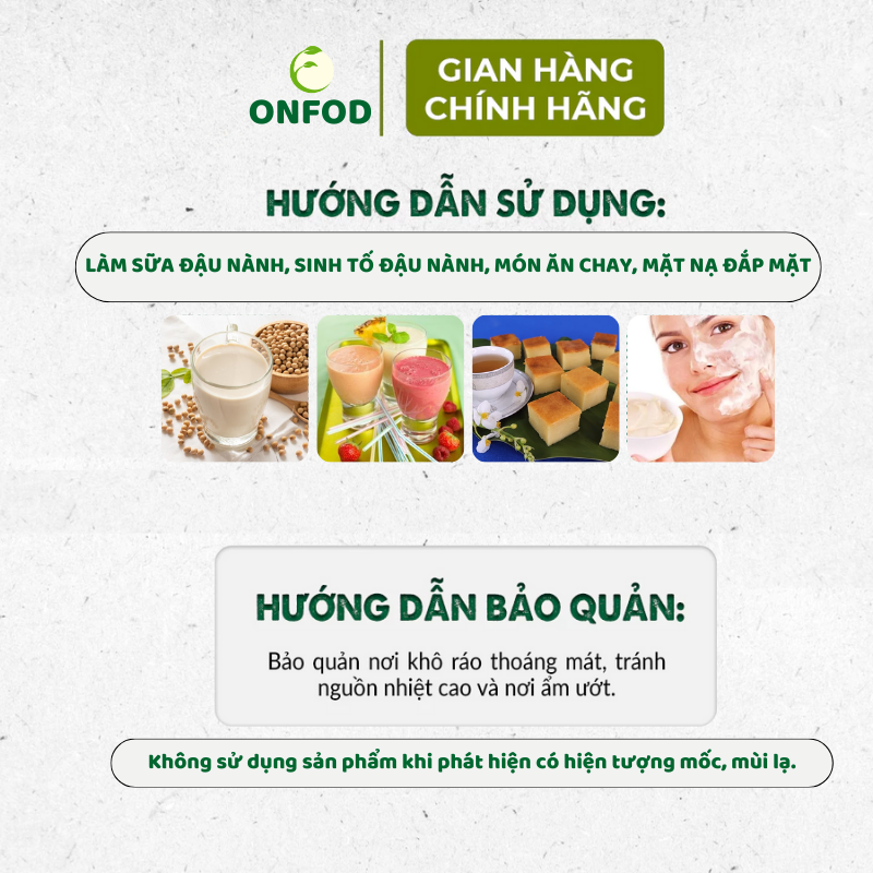 Bột đậu nành ONFOD không biến đổi gen