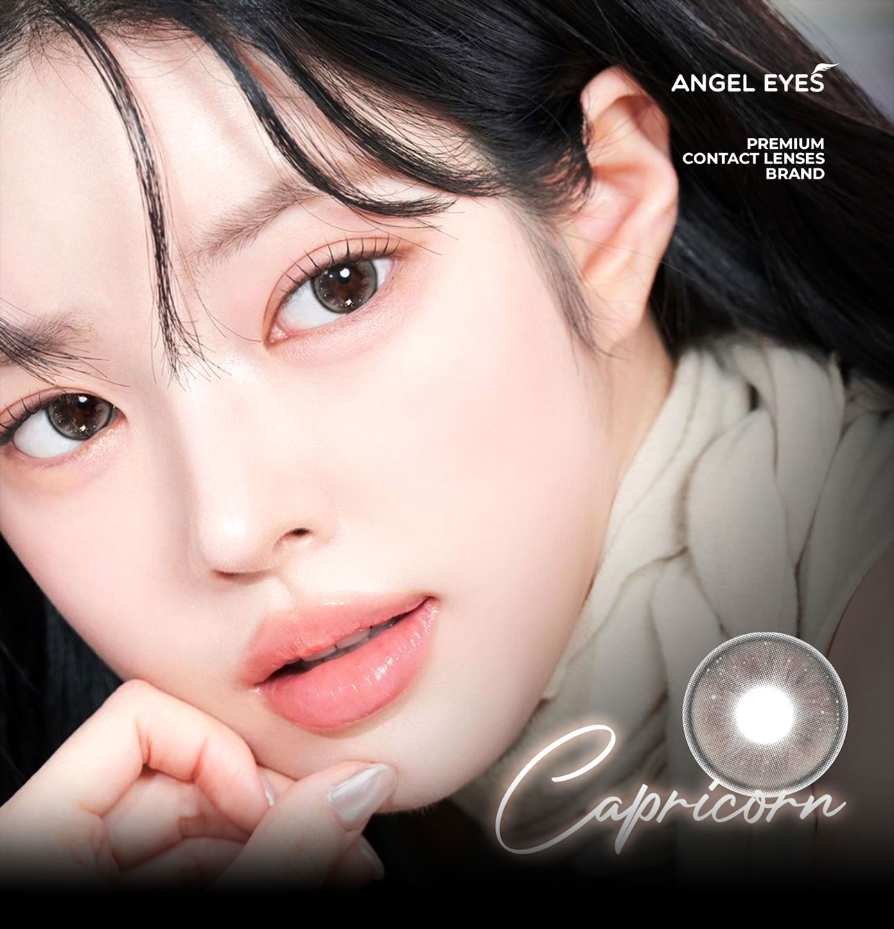 Lens xám 0-8 độ Capricorn thương hiệu N'Rosa cho mắt thở cao cấp Angel ...