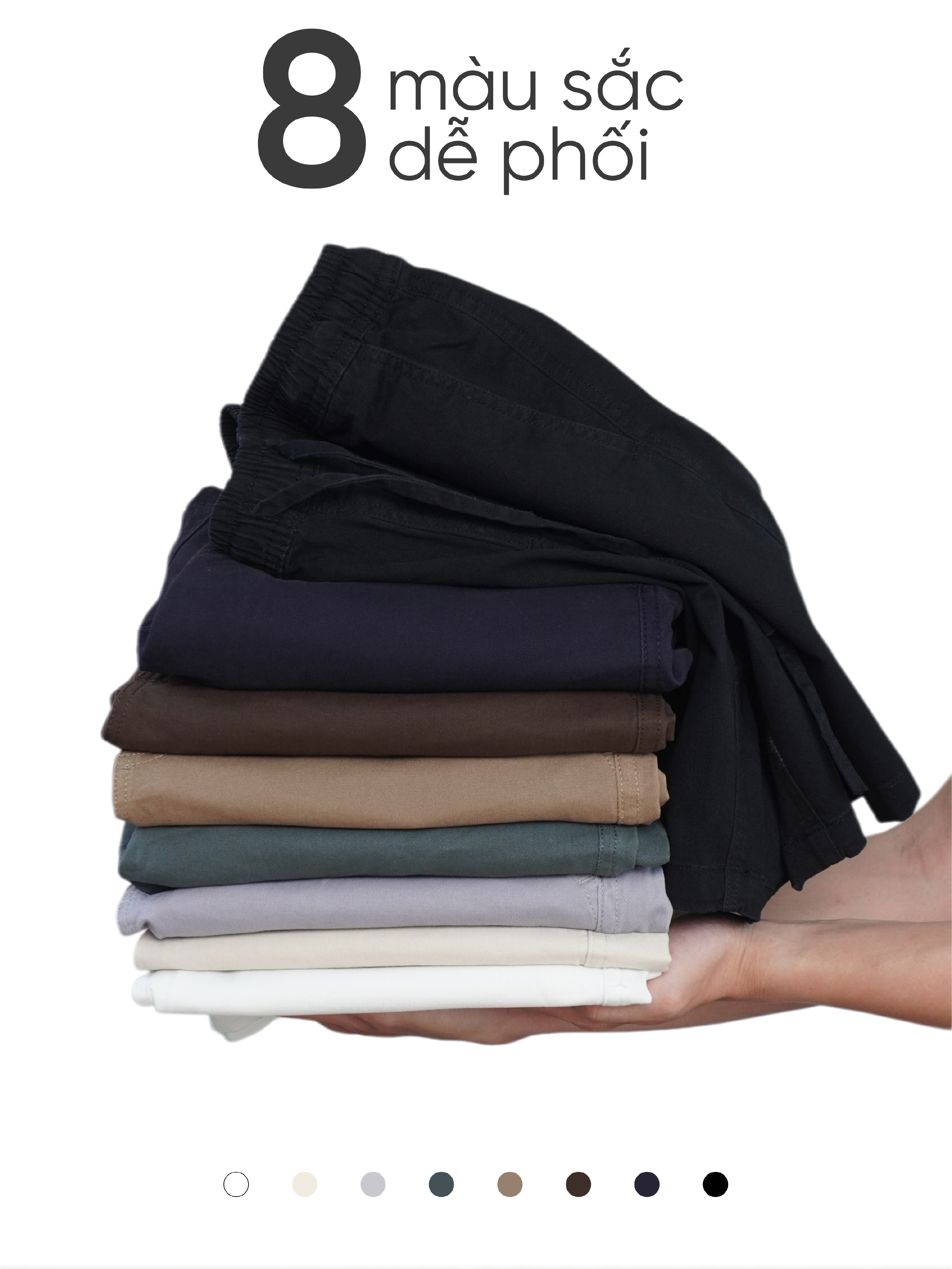 Mô tả Quần Short nam vải Kaki nhung cao cấp, trẻ trung, lịch lãm, chuẩn form - HUSSIO - 3
