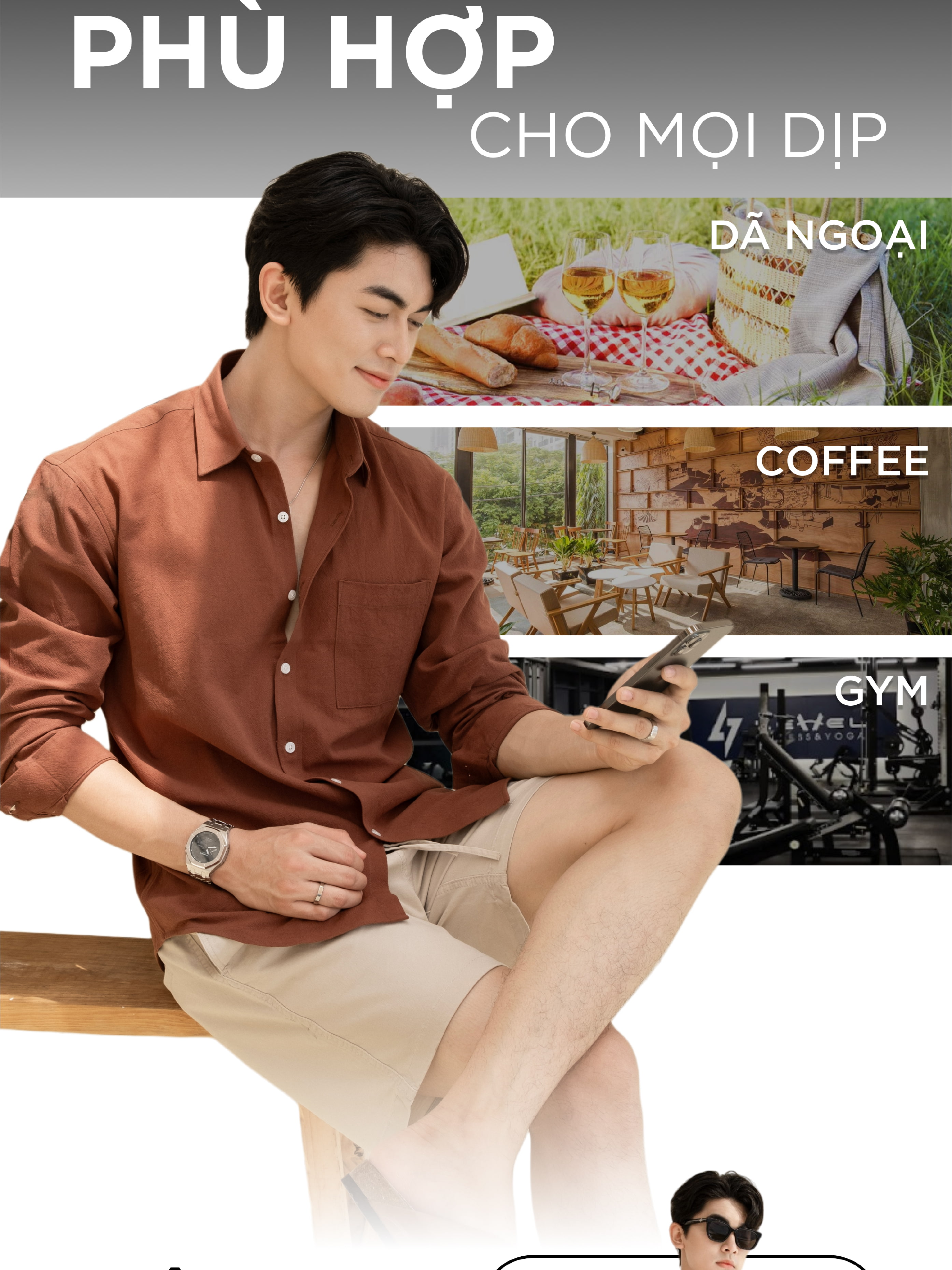 Mô tả Quần Short nam vải Kaki nhung cao cấp, trẻ trung, lịch lãm, chuẩn form - HUSSIO - 7