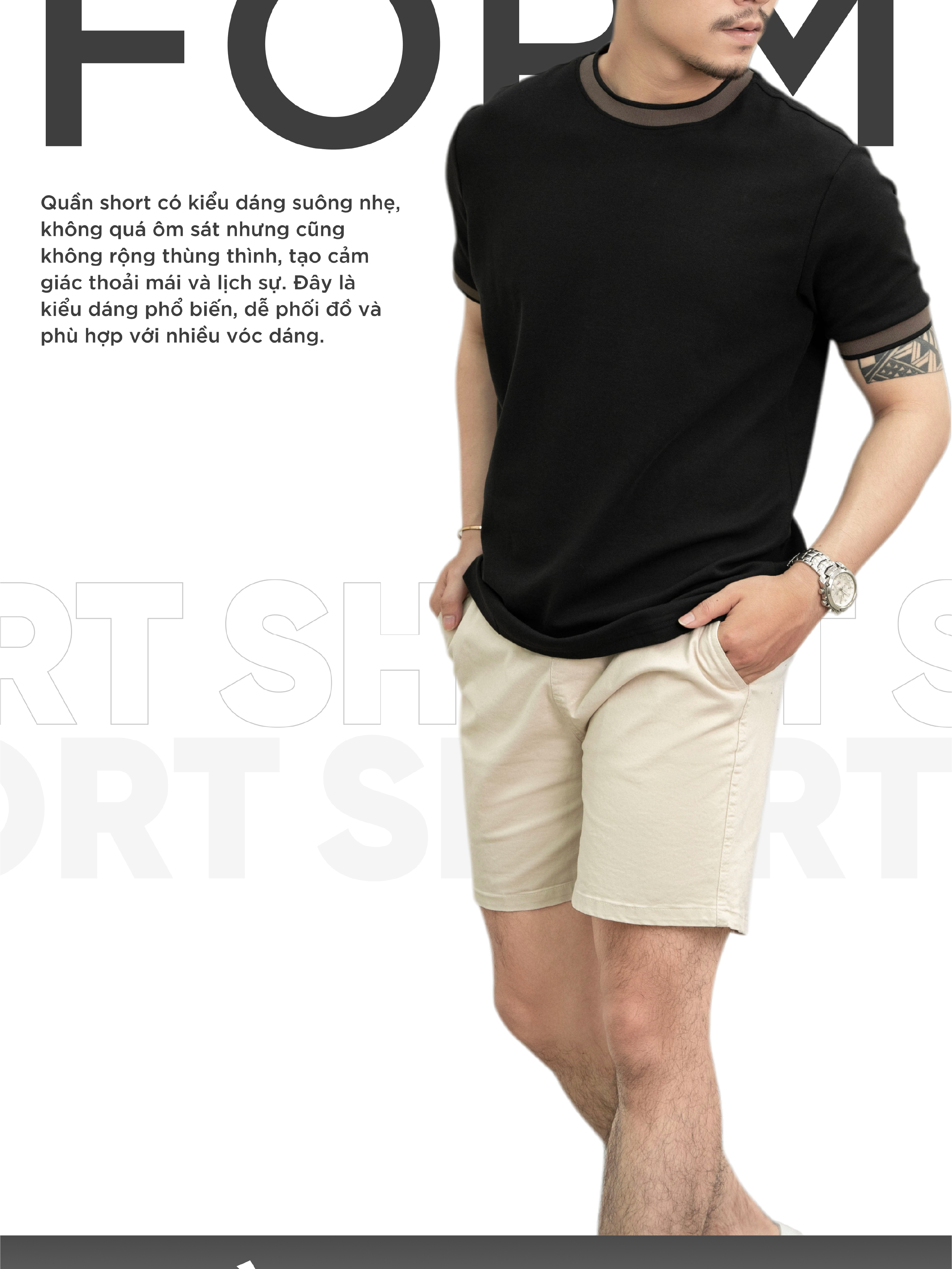 Mô tả Quần Short nam vải Kaki nhung cao cấp, trẻ trung, lịch lãm, chuẩn form - HUSSIO - 6