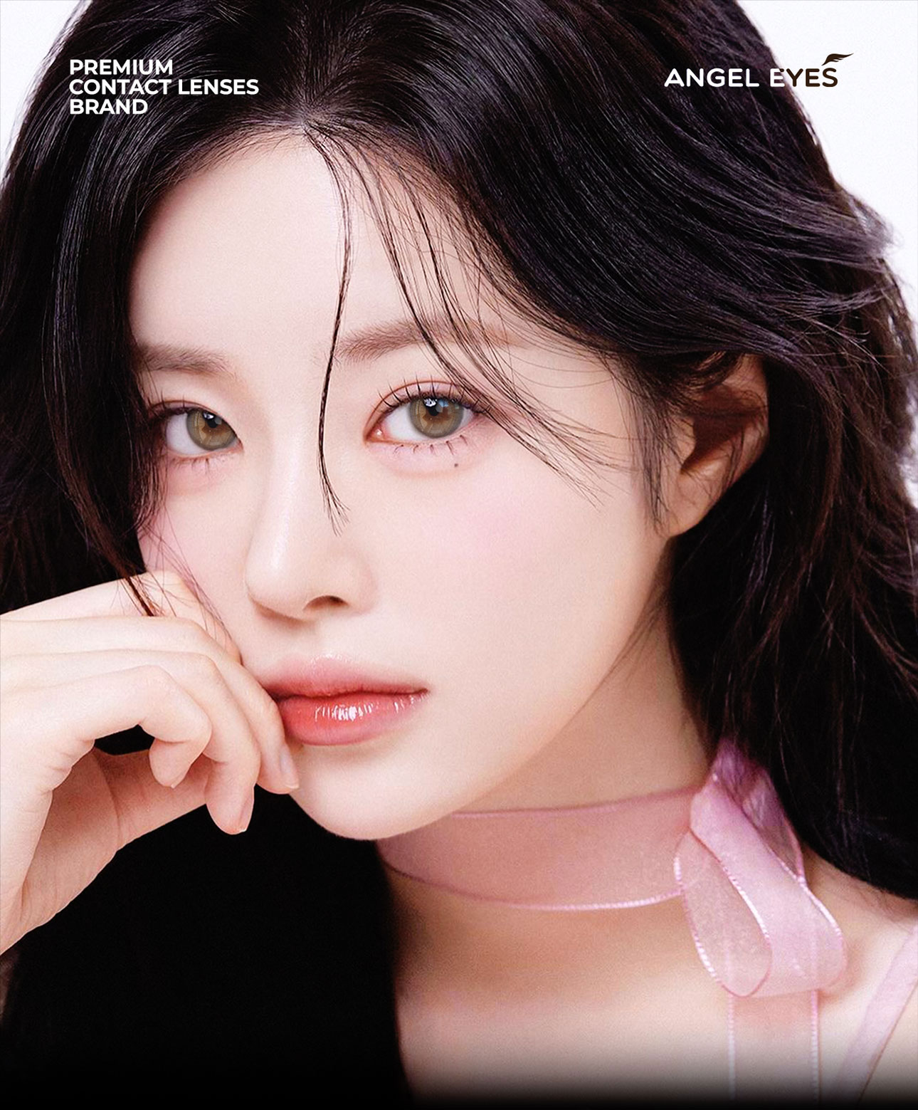 Mô tả Lens xám tây có độ cận 0-8 Build a Barbie tự nhiên hiệu Angel Eyes (Lens màu xám khói có độ cận | Kính áp tròng màu xám) - 1
