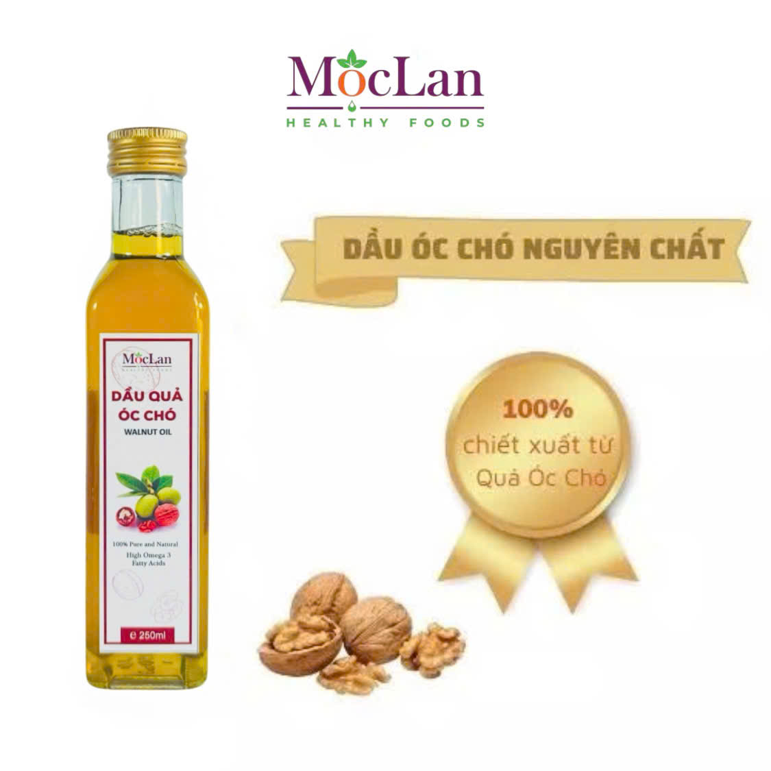 Mô tả Dầu Óc Chó Tự Nhiên Mộc Lan  100ml - 250ml Omega 369 phụ nữ có thai, mẹ cho con bú, trẻ ăn dặm - 5