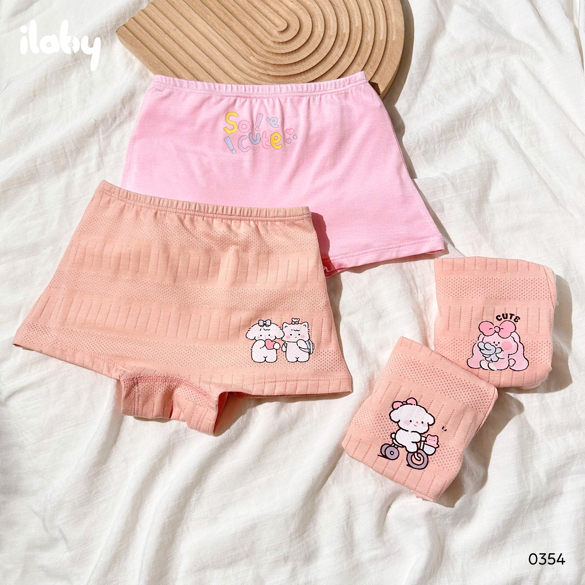 Mô tả Quần chip cho bé gái ILABY quần chip kháng khuẩn cotton thoáng mát [0354] - 2