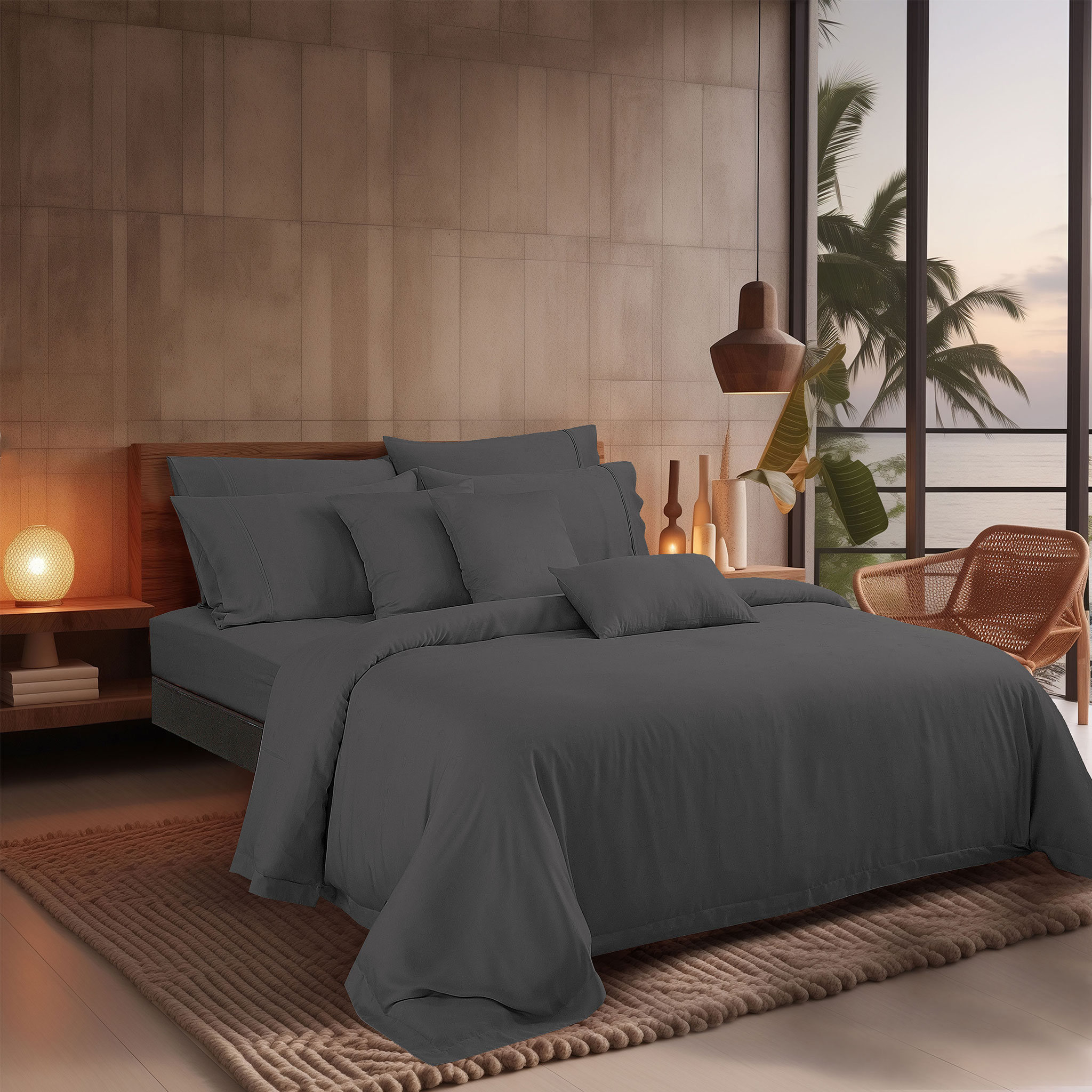 Mô tả Bộ ga kèm Vỏ chăn Akemi Tencel Accord Lyocell Matera và Mosiya, gồm 6 món (Super King / King / Queen) - 6