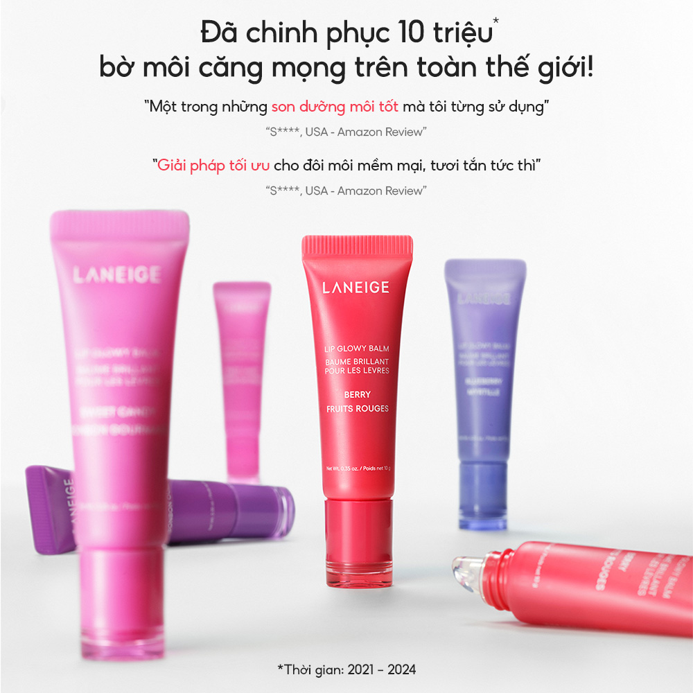 Mô tả Set son dưỡng môi căng bóng Laneige Mini Lip Glowy Balm 5g x 4 - 2
