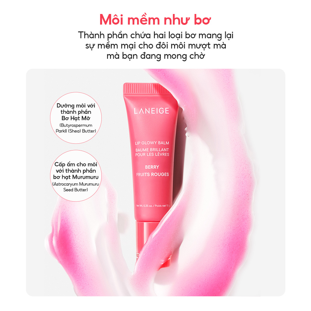 Mô tả Set son dưỡng môi căng bóng Laneige Mini Lip Glowy Balm 5g x 4 - 4