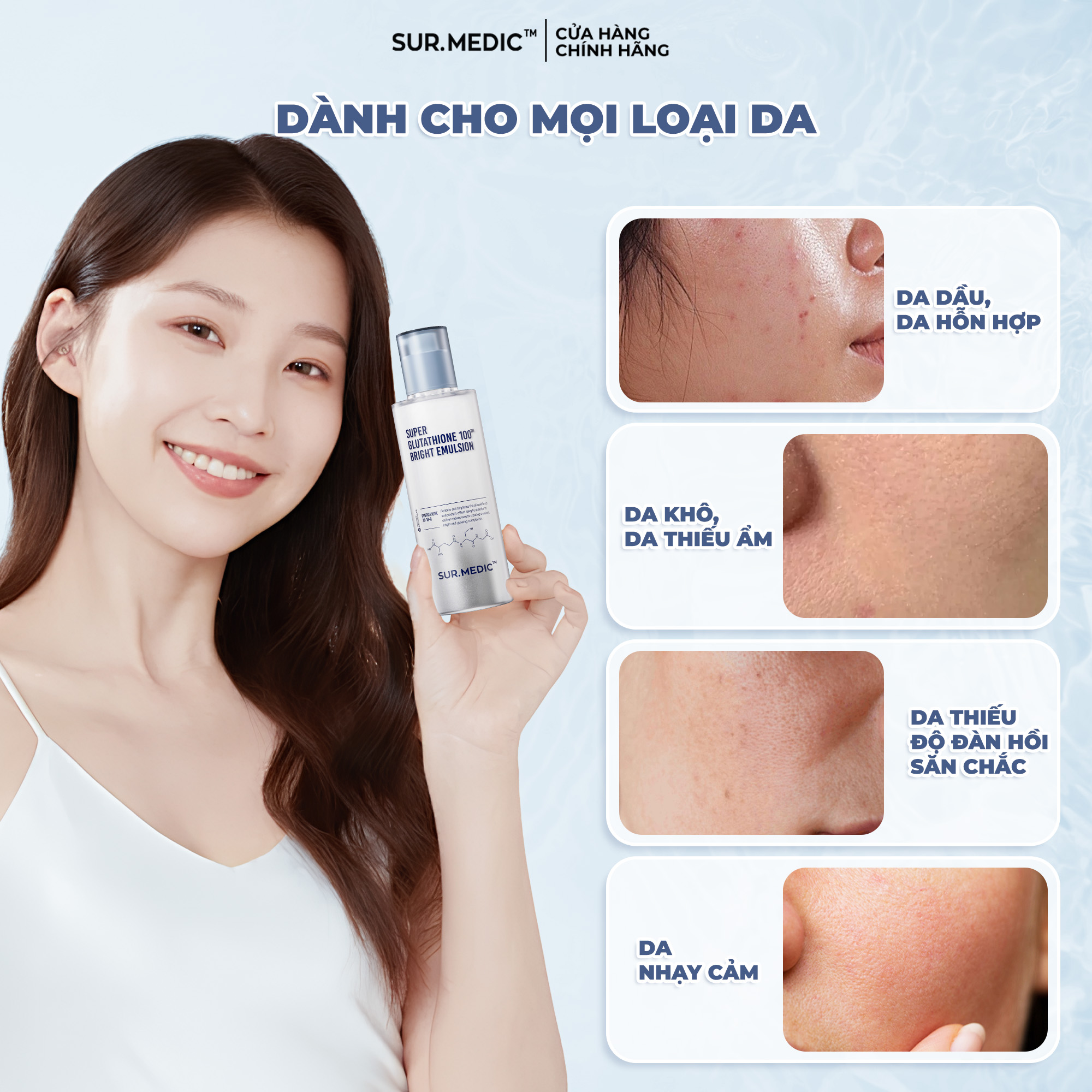 Mô tả Nước Thần Dưỡng Trắng Dạng Sữa SUR.MEDIC Super Glutathione Bright Emulsion 120ml - 4