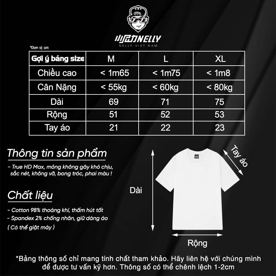 Mô tả Áo thun NELLY - ĐỘC LẬP TƯ DO, ẤM NO HẠNH PHÚC 100% cotton 260gsm Premium -Tay Lỡ Form Rộng Oversize Nam Nữ - 5