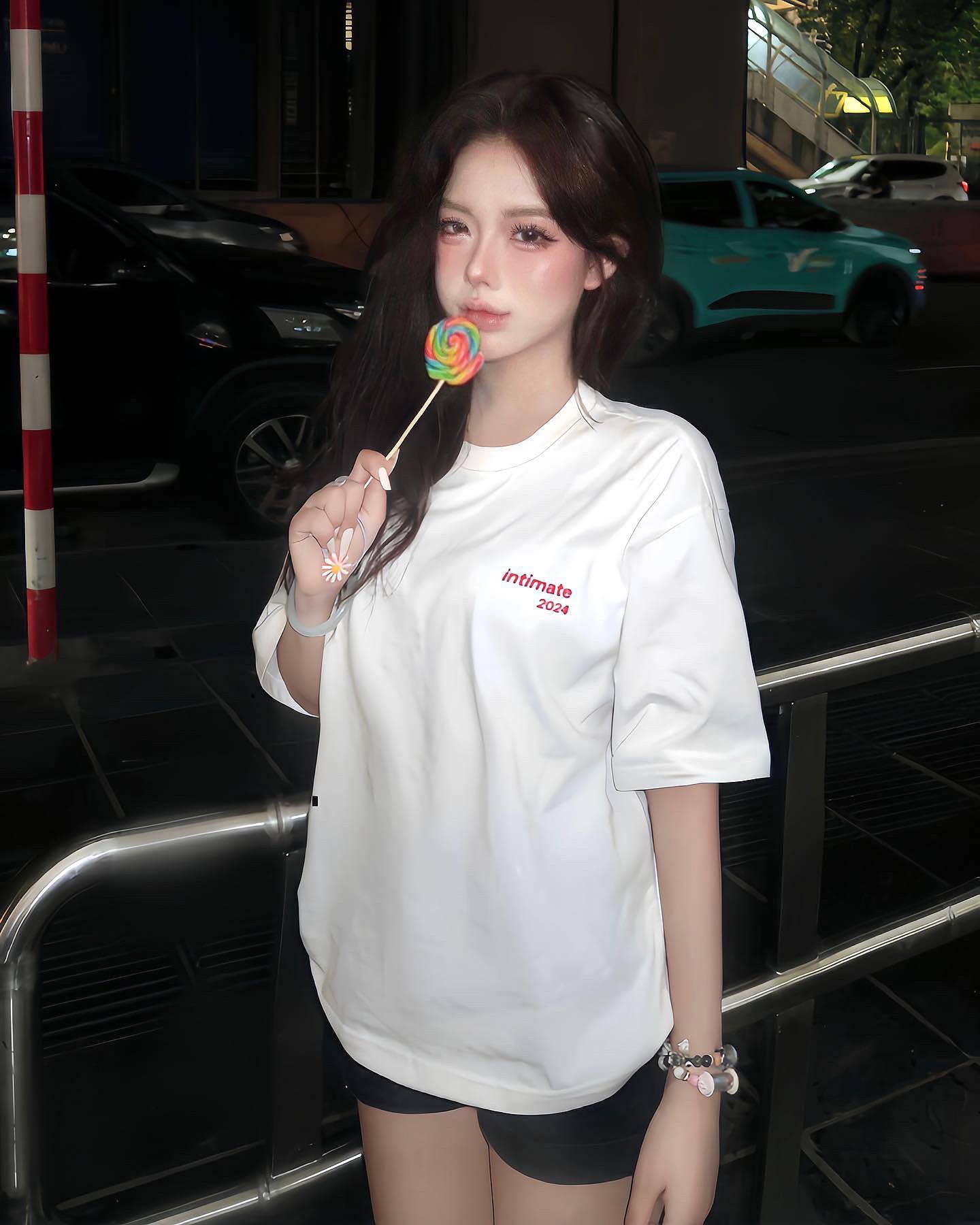 Mô tả Áo thun NELLY - COUPLE "HER-HIM" 100% cotton 260gsm Premium -Tay Lỡ Form Rộng Oversize Nam Nữ - 2