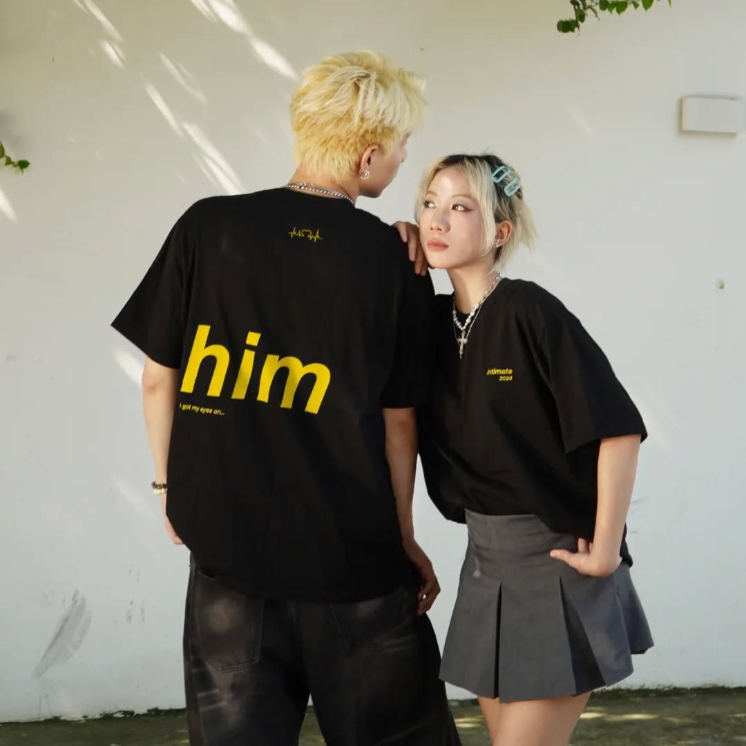 Mô tả Áo thun NELLY - COUPLE "HER-HIM" 100% cotton 260gsm Premium -Tay Lỡ Form Rộng Oversize Nam Nữ - 5