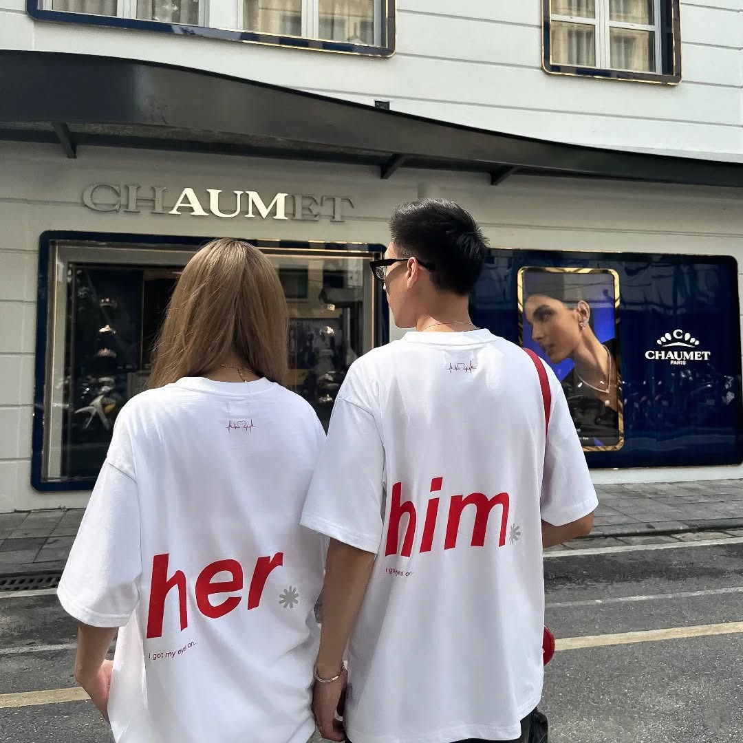Mô tả Áo thun NELLY - COUPLE "HER-HIM" 100% cotton 260gsm Premium -Tay Lỡ Form Rộng Oversize Nam Nữ - 6