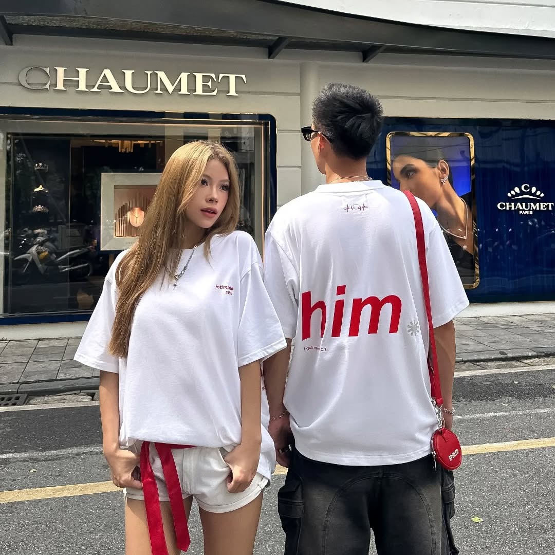 Mô tả Áo thun NELLY - COUPLE "HER-HIM" 100% cotton 260gsm Premium -Tay Lỡ Form Rộng Oversize Nam Nữ - 7