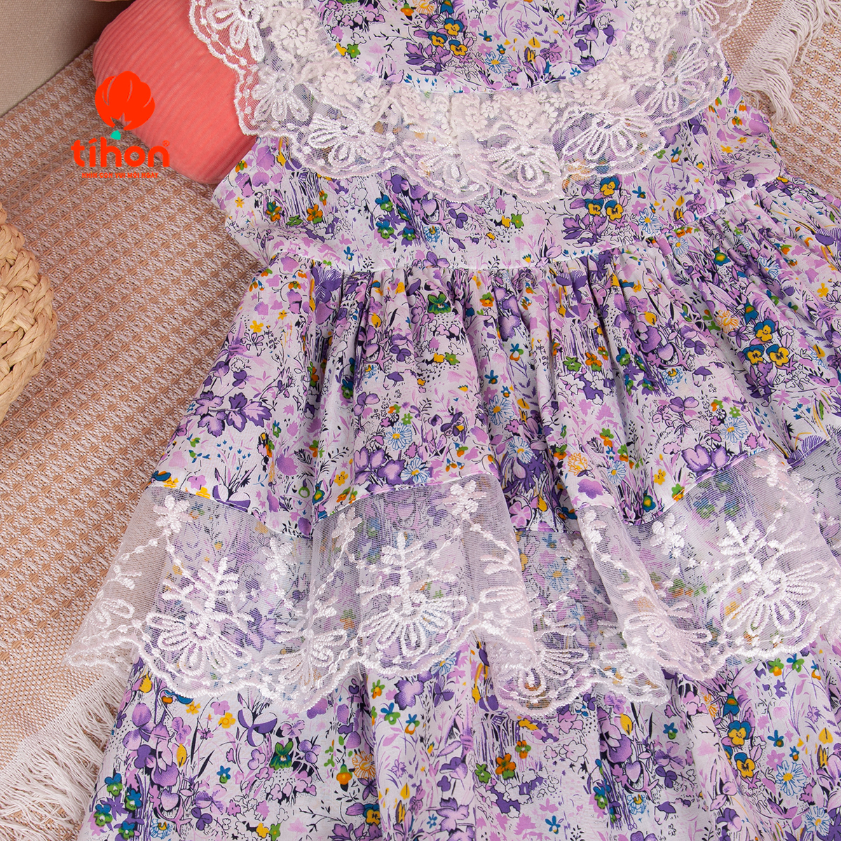 Váy bé gái TIHON VT0786029 chất liệu cotton cao cấp